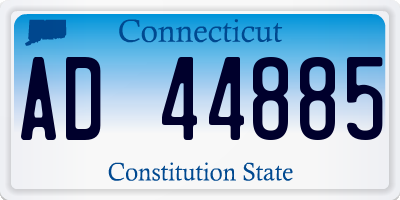 CT license plate AD44885