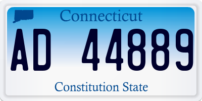 CT license plate AD44889