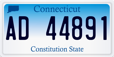 CT license plate AD44891