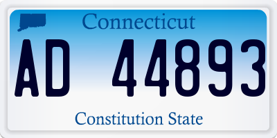 CT license plate AD44893