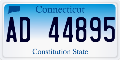 CT license plate AD44895