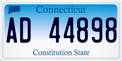 CT license plate AD44898