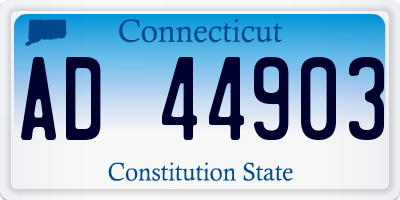 CT license plate AD44903
