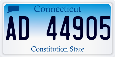 CT license plate AD44905