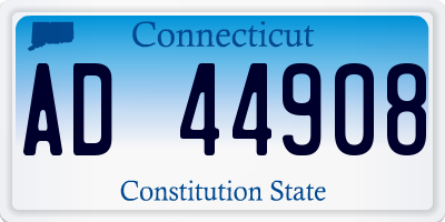 CT license plate AD44908