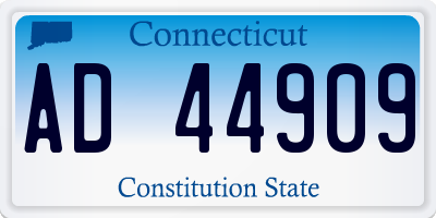 CT license plate AD44909