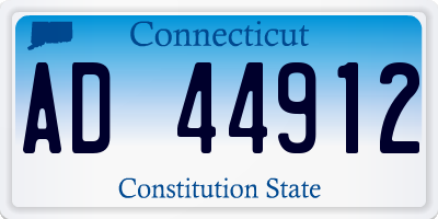 CT license plate AD44912