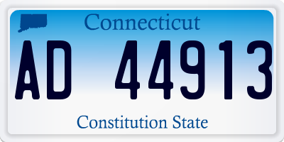 CT license plate AD44913