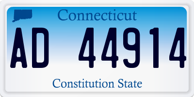 CT license plate AD44914