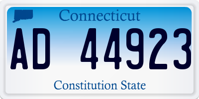 CT license plate AD44923