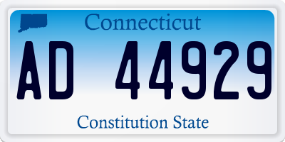 CT license plate AD44929