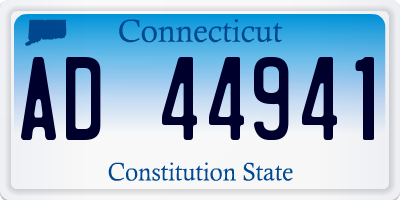 CT license plate AD44941