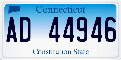 CT license plate AD44946