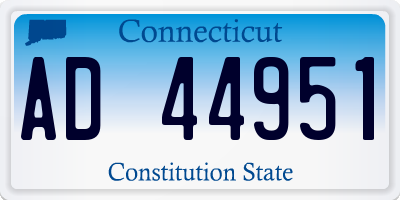 CT license plate AD44951