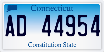 CT license plate AD44954