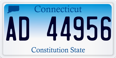 CT license plate AD44956