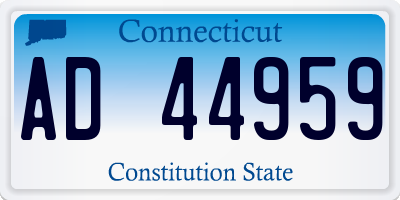 CT license plate AD44959