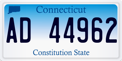 CT license plate AD44962