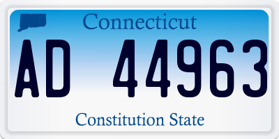 CT license plate AD44963