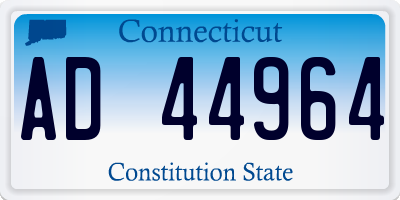 CT license plate AD44964