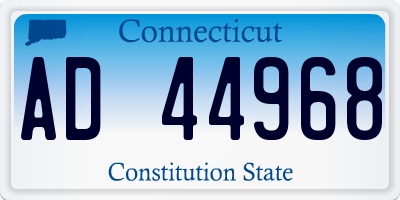 CT license plate AD44968
