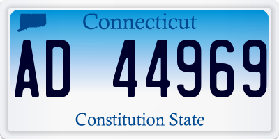 CT license plate AD44969