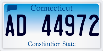 CT license plate AD44972