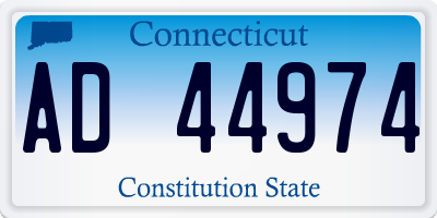 CT license plate AD44974