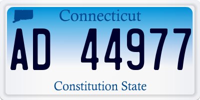 CT license plate AD44977