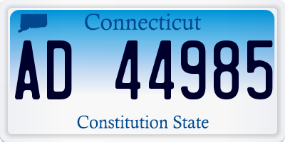 CT license plate AD44985