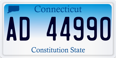 CT license plate AD44990
