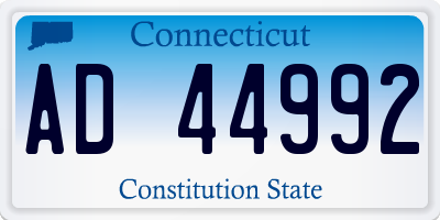 CT license plate AD44992