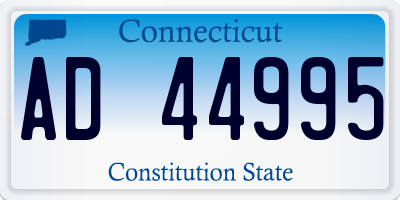 CT license plate AD44995