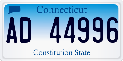 CT license plate AD44996