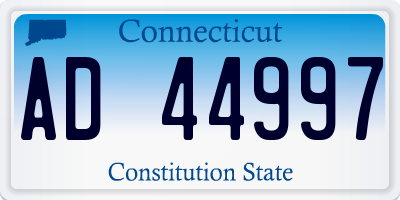 CT license plate AD44997