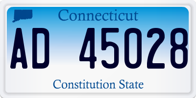 CT license plate AD45028