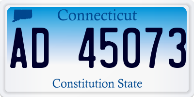 CT license plate AD45073