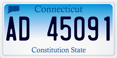 CT license plate AD45091