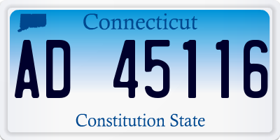 CT license plate AD45116