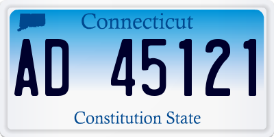 CT license plate AD45121