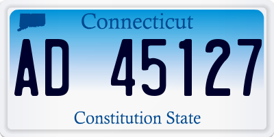 CT license plate AD45127