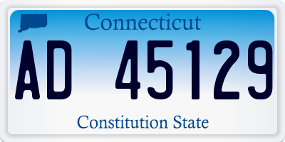 CT license plate AD45129