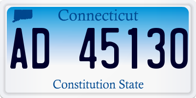 CT license plate AD45130
