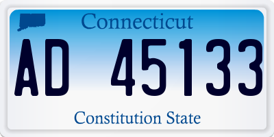 CT license plate AD45133