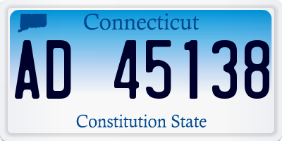 CT license plate AD45138