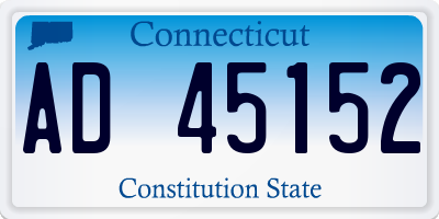 CT license plate AD45152