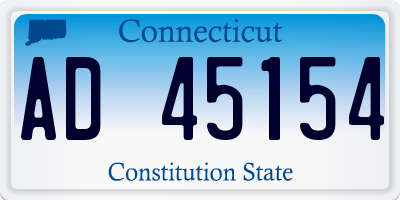 CT license plate AD45154