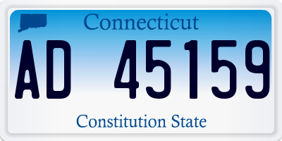 CT license plate AD45159