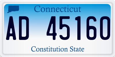CT license plate AD45160