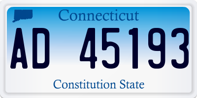 CT license plate AD45193